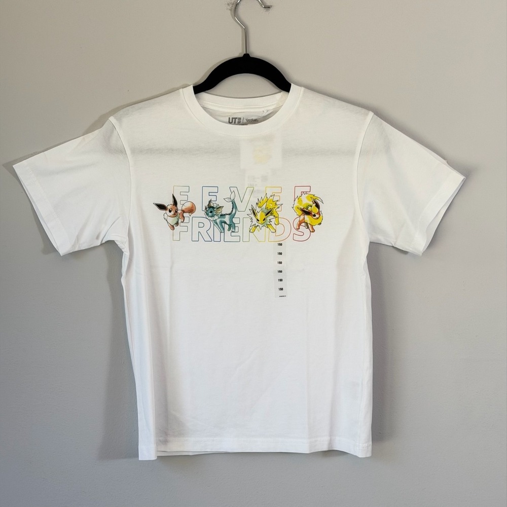NWT Pokémon Kids Shirt Uniqlo Japan Exclusive Limited‎ Evee Friends  150cm 12-14